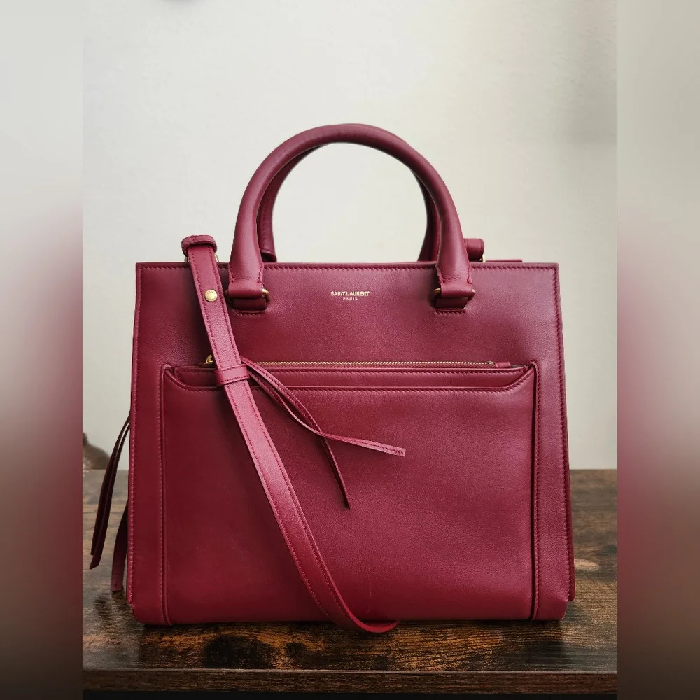 Saint Laurent Medium East Side Tote Bag Burgundy